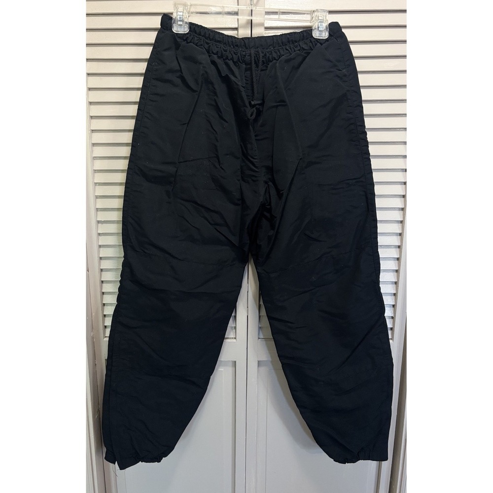 Skillcraft Army Pants Size M Black Lined Pockets Elastic/Cord Hem Zip Ankle